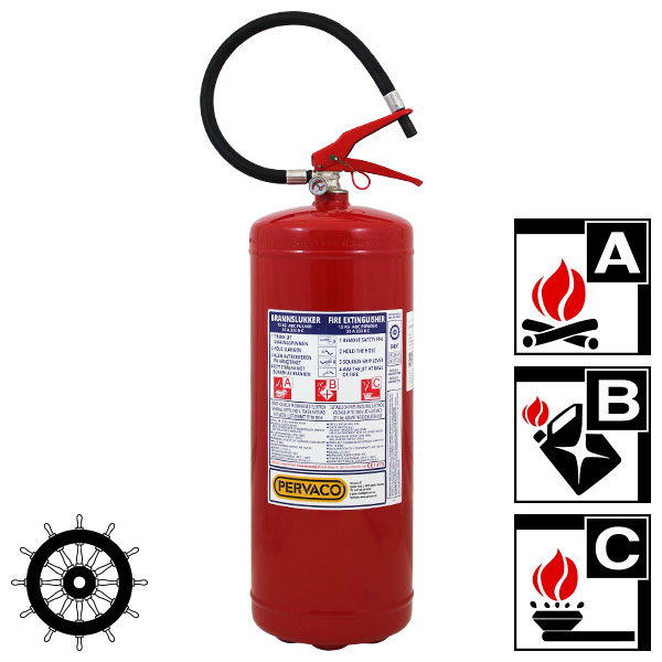Brannslukker med pulver, 55A/233B/C, 12 kg