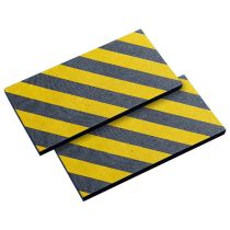 Bildørbeskytter, PE, 250 x 500 mm, gul/sort, 2 stk