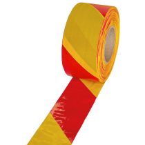 Sperrebånd med refleks, rød/gul, 1000 meter