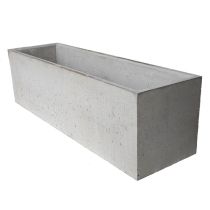 Blomsterkasse med bunn, betong, 730 kg, grå