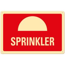 Brannskilt: "Sprinkler", metall, 30 x 20 cm