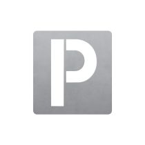 Sjablong: "P" (Parkering), aluminium, 60 x 88 cm