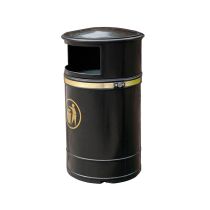 Avfallsbeholder – Morvan, vegg/stolpe, 40 liter, sort