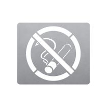 Sjablong: Røyking forbudt, aluminium, 100 x 100 cm