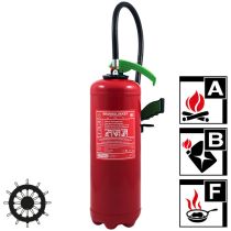 Brannslukker med ABF fluorfritt skum, 27A/233B/75F, 9 liter