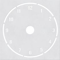 Sjablong: Klokke, coroplast, Ø243 cm