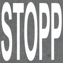 Termoplast: "STOPP", 1600 mm, hvit