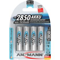 Oppladbart batteri: AA – 2850, 1.2V, NiMH, 4 stk