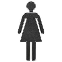 Toalettsymbol: Damer, 45 x 100 mm
