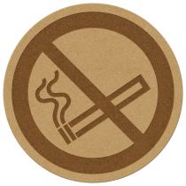 Infoskilt: Røyking forbudt, tre, Ø100 mm