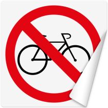 Klistremerke: Sykler forbudt