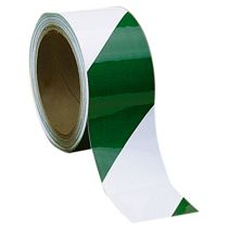 UV-beskyttet varslingstape, 50 mm x 16,5 meter, grønn/hvit