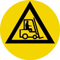 Sikkerhetspiktogram for gulv: Fare for truck, Ø420 mm