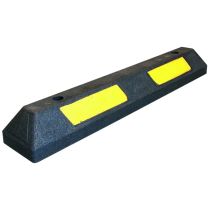 Parkeringsstopper, gummi, 850 mm, gul/sort