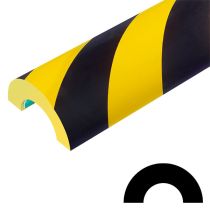 Rørbeskytter: Type R40, PU, selvklebende, gul/sort, 1 meter