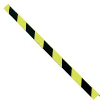 Etterlysende hjørnebeskytter, aluminium, fluorescerende gul/sort, 1 meter