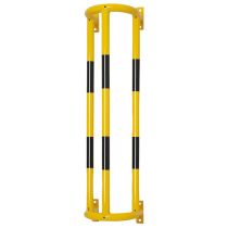 Påkjøringsvern: Rørbeskytter, veggmontert, 1500 mm, gul/sort