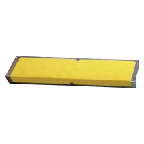Antiskliplate med trappenese, aluminium, finkornet, gul