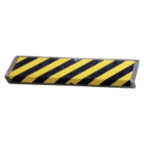 Antiskliplate med trappenese, aluminium, finkornet, gul/sort