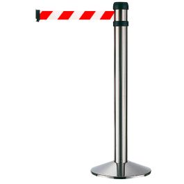 Stolpe med rullebånd, aluminium, 4 meter, rød/hvit | Pervaco