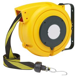 Veggmontert rullebånd, 20 meter, gul/sort | Pervaco