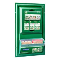 Førstehjelpstavle med plasterdispenser