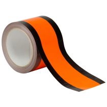 Skiltdekketape, 50 mm x 33 meter, fluorescerende oransje/sort