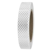 Reflekterende tape, 25 mm x 10 meter, klasse 1, hvit