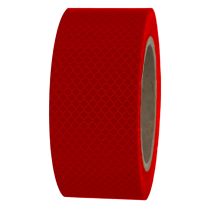 Reflekterende tape, 50 mm x 10 meter, klasse 1, rød