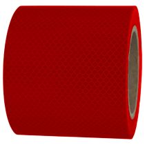Reflekterende tape, 100 mm x 10 meter, klasse 1, rød