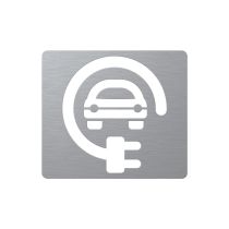 Sjablong: Elbilparkering, aluminium, 90 x 100 cm