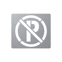 Sjablong: Parkering forbudt, aluminium, Ø100 cm