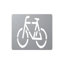 Sjablong: Sykkelparkering/Sykkelvei, aluminium, 100 x 100 cm