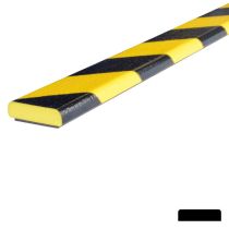 Overflatebeskytter: Type F, PU, magnetisk, gul/sort, 1 meter
