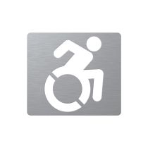 Sjablong: Parkering for forflytningshemmede, aluminium, 78 x 100 cm