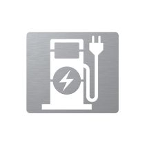 Sjablong: Ladestasjon, aluminium, 83 x 100 cm