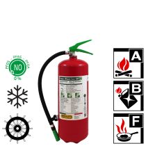 Brannslukker med frostsikkert, fluorfritt skum, 27A/144B/40F, 6 liter