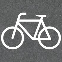 Termoplast: Sykkel, 1000 x 700 mm, hvit