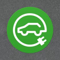 Termoplast: Elbil, Ø800 mm, grønn/hvit