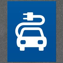 Termoplast: Elbil, 800 x 1000 mm, blå/hvit