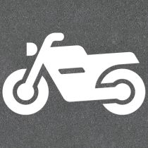 Termoplast: Motorsykkel, 1000 x 720 mm, hvit