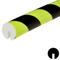Kantbeskytter: Type B, PU, fluorescerende gul/sort, 1 meter