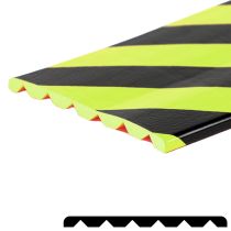 Universalbeskytter: Type U, PU, selvklebende, fluorescerende gul/sort, 1 meter