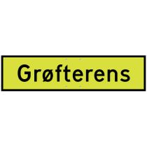 Skilt 808.715 – "Grøfterens", aluminium, MS (850 x 225 mm)