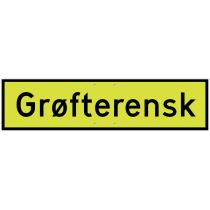 Skilt 808.715 – "Grøfterensk", aluminium, MS (850 x 225 mm)