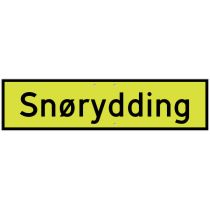 Skilt 808.718 – "Snørydding", aluminium, MS (850 x 225 mm)
