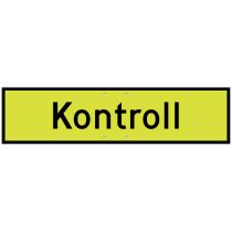 Skilt 808.719 – "Kontroll", aluminium, MS (850 x 225 mm)
