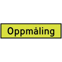 Skilt 808.720 – "Oppmåling", aluminium, MS (850 x 225 mm)