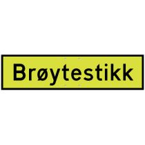 Skilt 808.726 – "Brøytestikk", aluminium, MS (850 x 225 mm)
