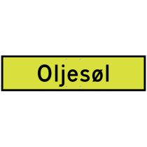 Skilt 808.743 – "Oljesøl", aluminium, MS (850 x 225 mm)
